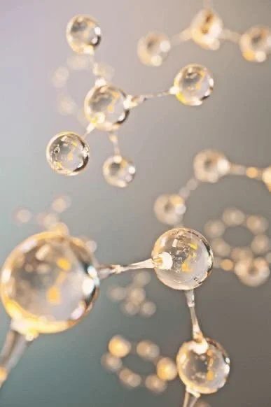 Illustration of a peptide molecule, representing peptide therapy at All About Monroe in Demorest, Georgia